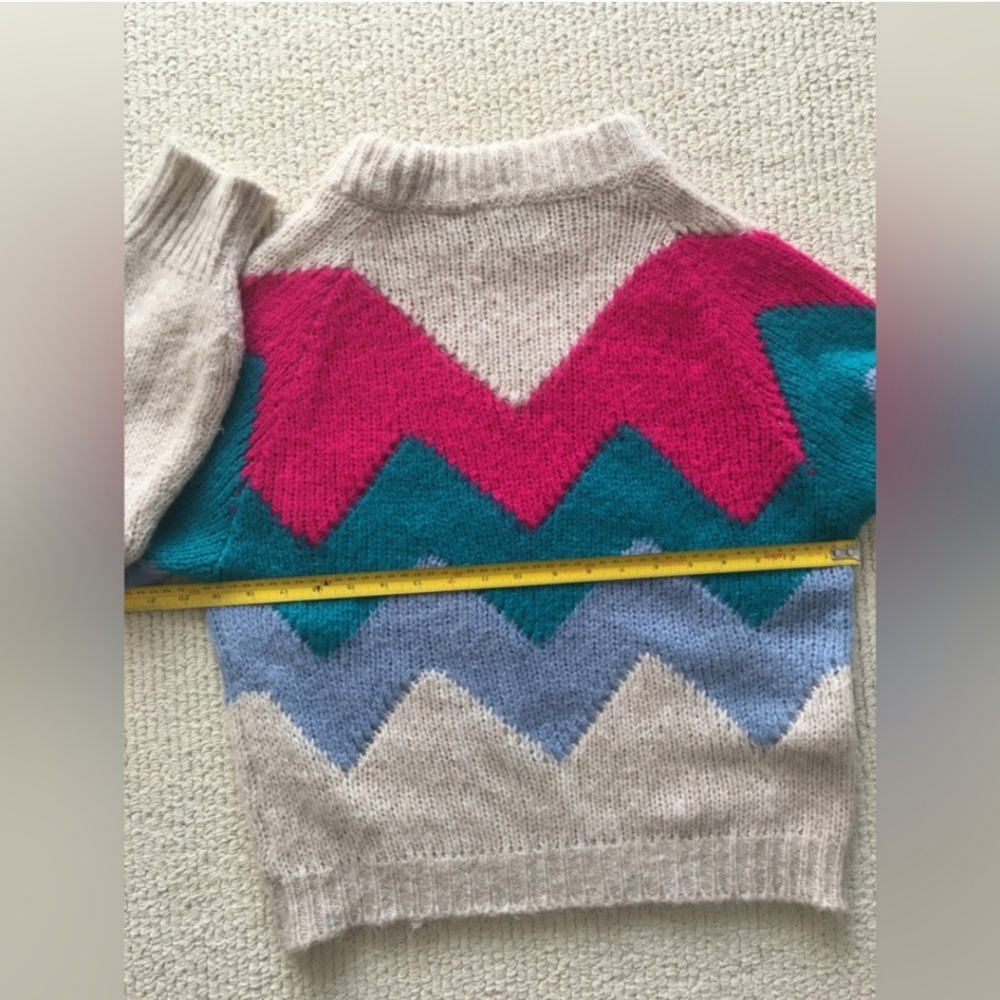 Cozy colourful sweater.